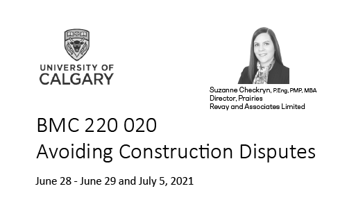 Upcoming University of Calgary Course Instructed by Revay
