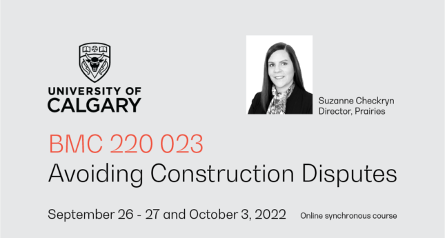Three-Day Avoiding Construction Disputes Course Instructed by Revay