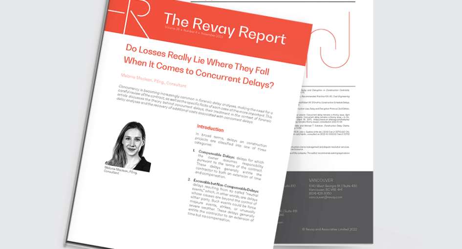 Latest Revay Report – Do Losses Really Lie Where They Fall When It Comes to Concurrent Delays?