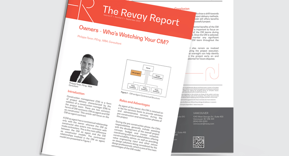 New Revay Report – Owners – Who’s Watching Your CM?